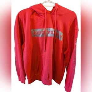 Zoo York Pink Pullover Hoodie with Silver Logo